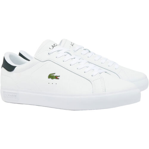 Zapatillas Blancas Lacoste Powercourt White Con Cocodrilo Cómodas y Ligeras 44