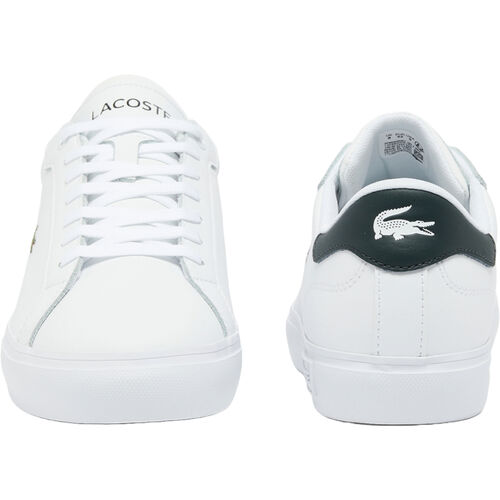 Zapatillas Blancas Lacoste Powercourt White Con Cocodrilo Cómodas y Ligeras 44