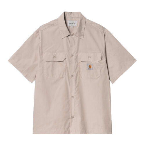 Camisa Beige Carhartt Craft Shirt Dusky Beige de Corte Holgado y Cierre de Botón M