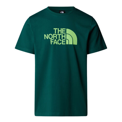 Camiseta Verde The North Face Easy con Cuello redondo y Logotipo Estampado Deep Nori-Meta Lime M