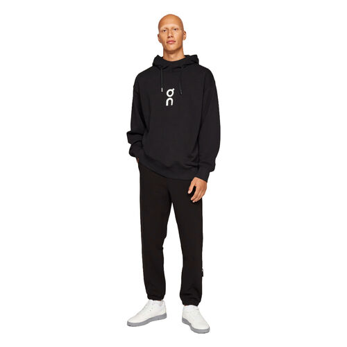 Sudadera Negra On Running Club Hoodie Black de Corte Holgado M