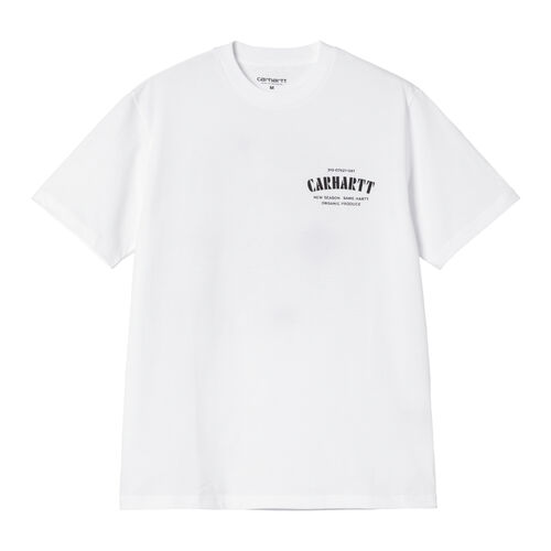 Camiseta Blanca Carhartt Catalogue C Logo T-Shirt White de Corte Regular S
