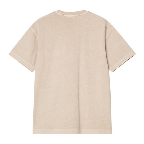 Camiseta Beige Carhartt Nelson T-Shirt Fleur de Sel Garment Dyed de Corte Holgado L