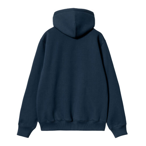 Sudadera Azul Carhartt Hooded Carhartt Sweatshirt Ink Air Yellow de Ajuste Holgado S