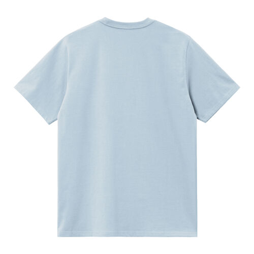 Camiseta Azul Con Bolsillo Carhartt S/S Pocket T-Shirt Air Sky Logo Clásico L