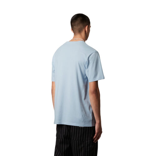 Camiseta Azul Con Bolsillo Carhartt S/S Pocket T-Shirt Air Sky Logo Clásico L