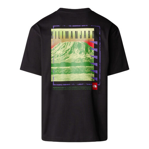 Camiseta Negra The North Face AXYS Virtual Blue de Corte Holgado XS
