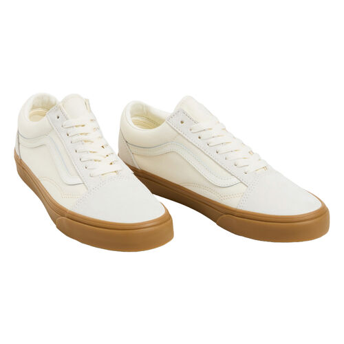 Zapatillas Vans Blancas Old Skool de Ante y Lona con Cuello Acolchado 41