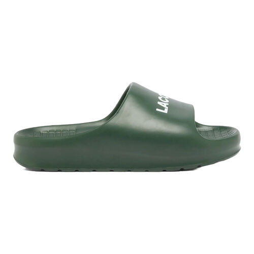 Chanclas Verdes Lacoste Serve Slide 2.0 Dark Green White Cómodas y Duraderas 42