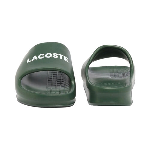 Chanclas Verdes Lacoste Serve Slide 2.0 Dark Green White Cómodas y Duraderas 42