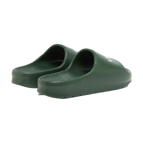 Chanclas Verdes Lacoste Serve Slide 2.0 Dark Green White Cómodas y Duraderas 42