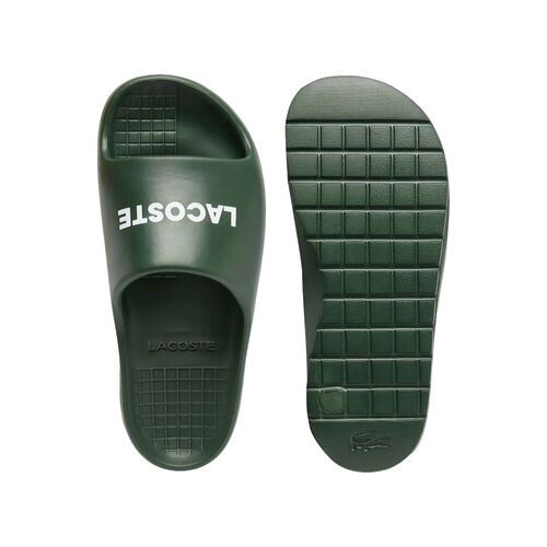 Chanclas Verdes Lacoste Serve Slide 2.0 Dark Green White Cómodas y Duraderas 42