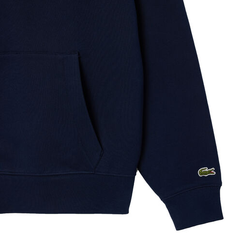 Sudadera Azul Con Capucha Lacoste Estampada Corte Clásico Original Y Moderno M