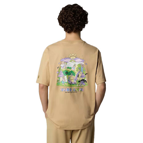 Camiseta Beige The North Face Holgada Mountain Cleanup Unisex M