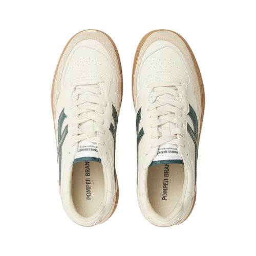 Zapatillas Beige-Verde Pompeii Elan Pippa Leather Ecru Jasper Gum 43
