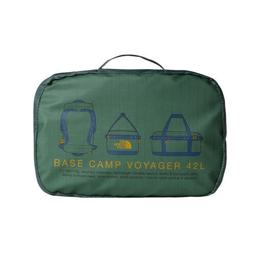 Bolsa de Deporte Verde The North Face Base Camp Duffle Voyager 42L Duck Green-Shady Blue Repelente al Agua 