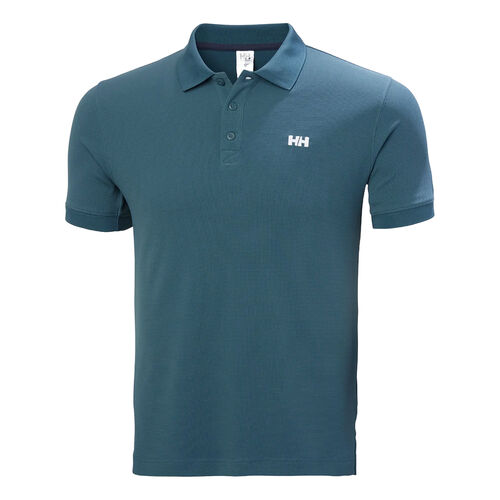 Polo Azul Helly Hansen Driftline De Tactel Manga Corta Con Cuello Y Puño De Las Mangas Acanalados L