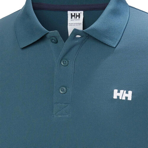 Polo Azul Helly Hansen Driftline De Tactel Manga Corta Con Cuello Y Puño De Las Mangas Acanalados L