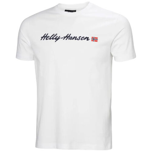 Camiseta Blanca Helly Hansen Core Graphic T -Shirt 2.0 White de Corte Regular M