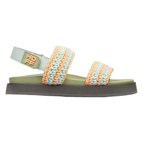 Sandalias Multicolor Hoff Galdana Melocotón con Doble Tira y Ajuste en el Talón 37