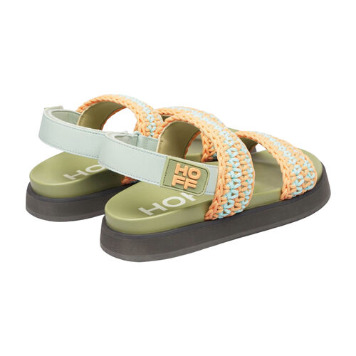 Sandalias Multicolor Hoff Galdana Melocotón con Doble Tira y Ajuste en el Talón 37