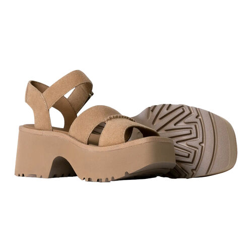 Sandalias Beige UGG  New Heights Mustard Seed con Tira en el Tobillo 39