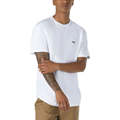 Camiseta Blanca Vans Left Chest Logo Tee White/Black Estilo Casual Y Cotidiano XS