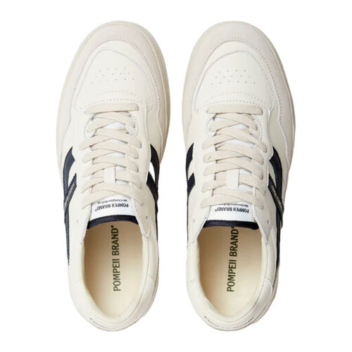 Zapatillas Beige-Azul Pompeii Elan Pippa Leather Ecru Navy 43