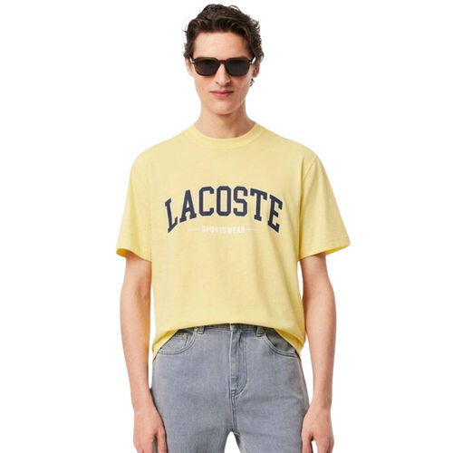 Camiseta Amarilla Lacoste Sportswear Suave y Cómoda S