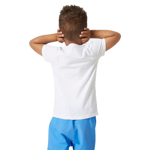 Camiseta Blanca Helly Hansen Logo T-shirt Niño White Estilo Casual 116CM/6