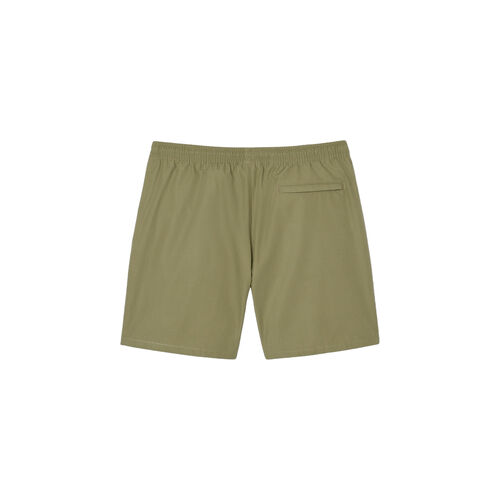 Pantalón Corto Verde Lacoste Kaki De Corte Holgado De Popelín S