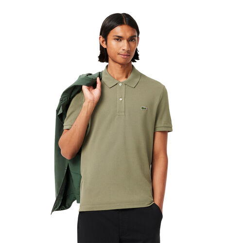 Polo Verde Lacoste Kaki De Piqué De Corte Ajustado L.12.12 S