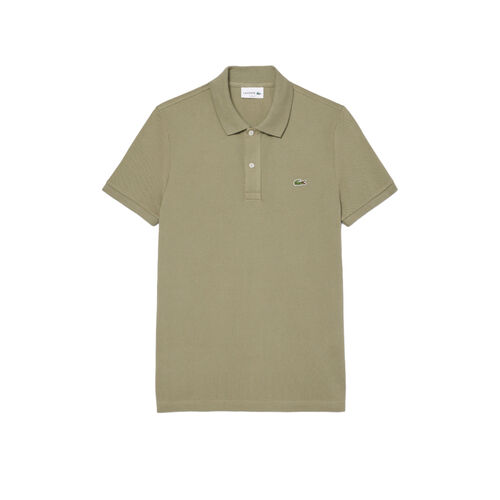 Polo Verde Lacoste Kaki De Piqué De Corte Ajustado L.12.12 S