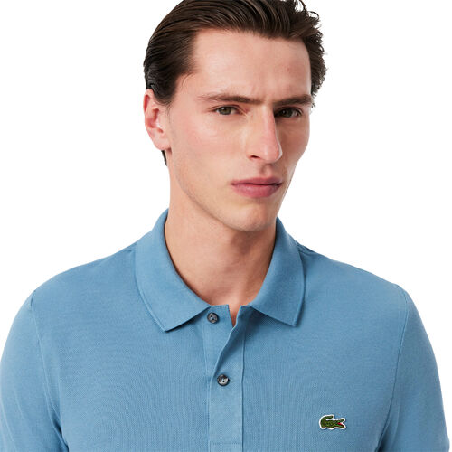 Polo Azul Lacoste Calcaire De Piqué De Corte Ajustado L.12.12 S