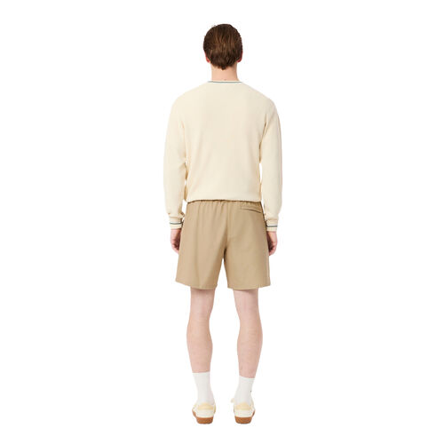 Pantalón Corto Marrón Lacoste Viennois De Corte Holgado De Popelín S