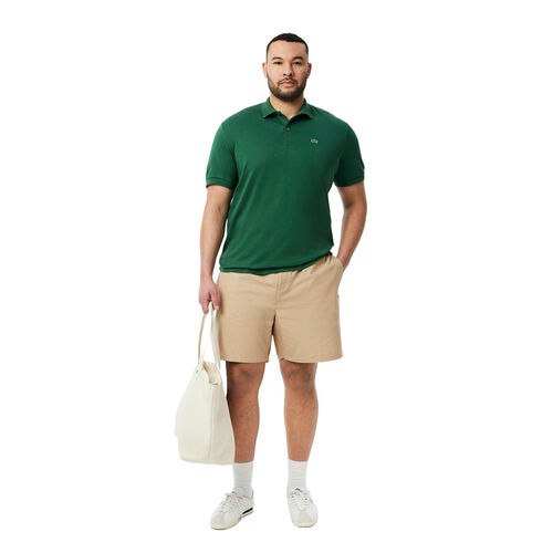 Pantalón Corto Marrón Lacoste Viennois De Corte Holgado De Popelín S