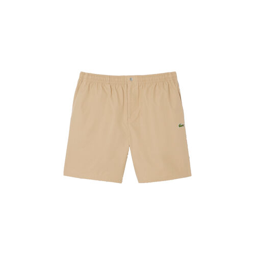 Pantalón Corto Marrón Lacoste Viennois De Corte Holgado De Popelín S