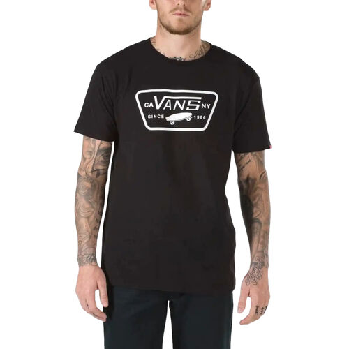 Camiseta Negra Vans Full Patch Black/White Ajuste Clásico M