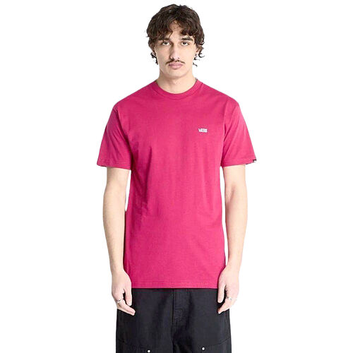 Camiseta Rosa Vans Left Chest Logo Tee Cherries Estilo Casual Y Cotidiano M