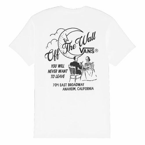 Camiseta Blanca Vans Fine Dining White Estilo Urbano Y Desenfadado M