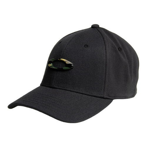 Gorra Negra Oakley Tincan Cap Black Graphic Camo 56cm con Cinta Absorbente 