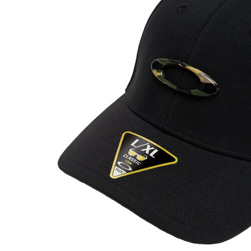 Gorra Negra Oakley Tincan Cap Black Graphic Camo 56cm con Cinta Absorbente 