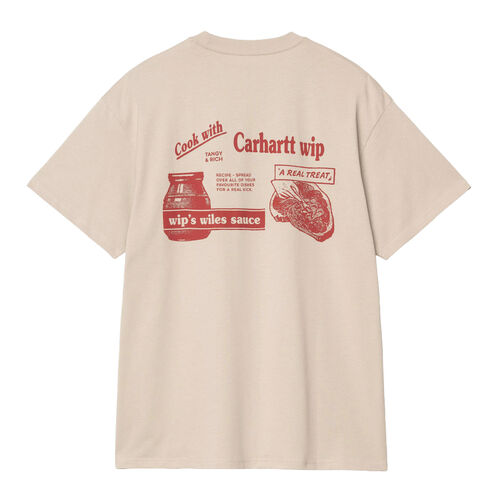 Camiseta Beige Carhartt Catalogue T-Shirt Fleur De Sel/Desire Corte Holgado XS
