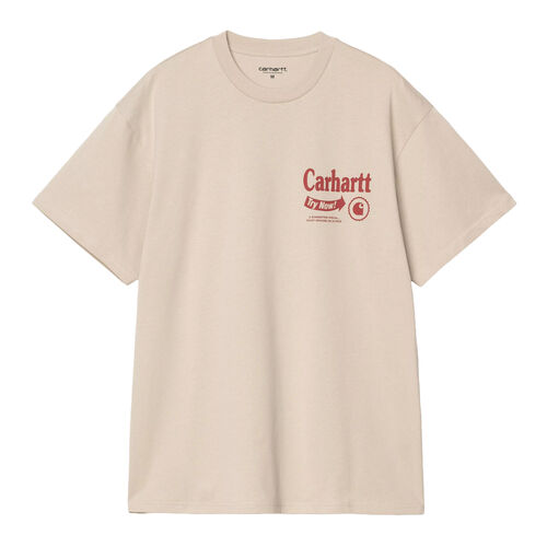 Camiseta Beige Carhartt Catalogue T-Shirt Fleur De Sel/Desire Corte Holgado XS