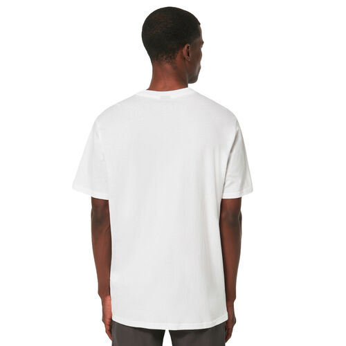 Camiseta Blanca Oakley O Bark 2.0 White de Corte Estándar y Estilo Atemporal S