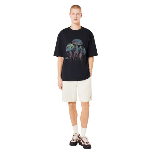Camiseta Negra Oakley Jellyfish Tee Blackout con Estampado de Medusas S