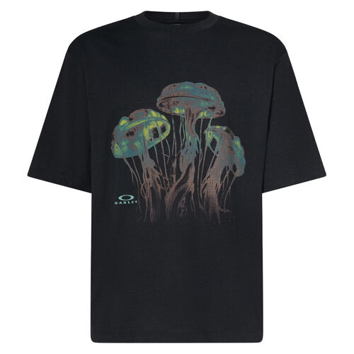Camiseta Negra Oakley Jellyfish Tee Blackout con Estampado de Medusas S