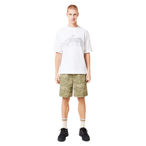 Camiseta Blanca Oakley Wired Mtn Scape Tee White con Ilustración en el Pecho S