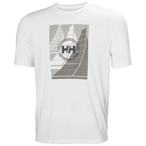 Camiseta Blanca Helly Hansen HP Race Sailing T-shirt White de Estilo Suave y Tenue S