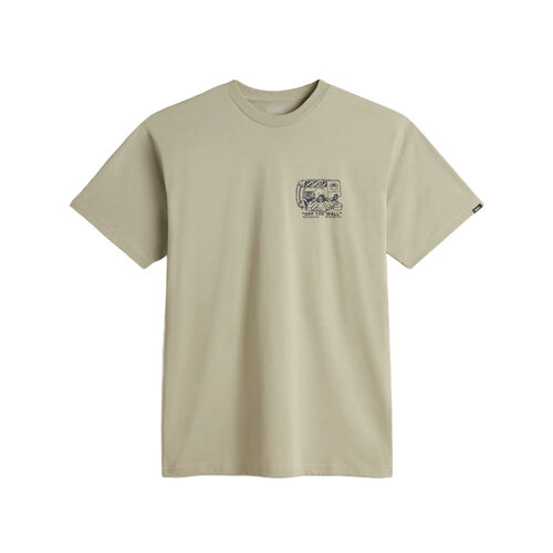Camiseta Marrón Vans Next Stop London Fog Estilo Casual y Cotidiano M